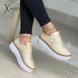 Xajzpa - Autumn Women Sneakers New Thick Sole Sport Shoes Outdoor Casual Women’s Fashion 43 Large