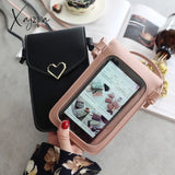 Xajzpa - Bag For Women Touch Screen Cell Phone Purse Smartphone Wallet Shoulder Strap Handbag Pu