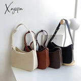 Xajzpa - Bags For Women Fashion Pu Leather Zipper Underarm Bag Ladies Simple Design Casual Travel