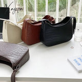 Xajzpa - Bags For Women Fashion Pu Leather Zipper Underarm Bag Ladies Simple Design Casual Travel