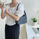 Xajzpa - Bags For Women Fashion Pu Leather Zipper Underarm Bag Ladies Simple Design Casual Travel