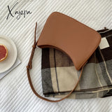 Xajzpa - Bags For Women Fashion Pu Leather Zipper Underarm Bag Ladies Simple Design Casual Travel