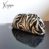 Xajzpa - Bags For Women Trend Clutch Dumpling Zebra Holographic Cloud Bag Pleated Pouch Tote