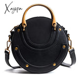 Xajzpa - Bags New Round Rivet Handbag High Quality Shoulder Black / 7-7-2Inch