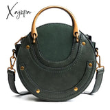 Xajzpa - Bags New Round Rivet Handbag High Quality Shoulder Green / 7-7-2Inch