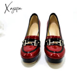 Xajzpa - Basic Women Shoes Chunky Heel Pumps Square Round Toe Wedding Party Dancing Ladies Dress