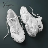 Xajzpa - Basketball Shoes Men Design Thick Soles Jogging Fitness Breathable Outdoor Sport Sneakers