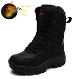 Xajzpa - Beige Winter Outdoor Hiking Boots Couple Men Trekking Shoes Women Big Size Military