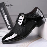Xajzpa - Big Size Men Dress Shoes Quality Formal Lace-Up Business Oxford Brand Wedding Pointy 38-48