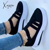 Xajzpa - Black Casual Hollowed Out Patchwork Solid Color Closed Comfortable Shoes Shoes Sneakers