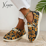 Xajzpa - Black Casual Patchwork Printing Round Comfortable Shoes Shoes Sneakers