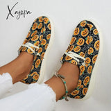 Xajzpa - Black Casual Patchwork Printing Round Comfortable Shoes Shoes Sneakers