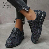 Xajzpa - Black Casual Patchwork Round Out Door Shoes Shoes Sneakers