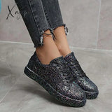 Xajzpa - Black Casual Patchwork Round Out Door Shoes Shoes Sneakers