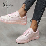 Xajzpa - Black Casual Patchwork Round Out Door Shoes Shoes Sneakers