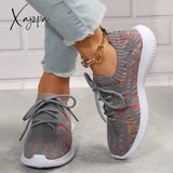 Xajzpa - Black Casual Sportswear Daily Patchwork Frenulum Round Comfortable Out Door Shoes Grey /