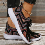 Xajzpa - Black Casual Sportswear Daily Patchwork Frenulum Round Comfortable Out Door Shoes /