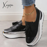 Xajzpa - Black Casual Sportswear Patchwork Contrast Round Comfortable Out Door Shoes Shoes Sneakers