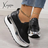 Xajzpa - Black Casual Sportswear Patchwork Contrast Round Comfortable Out Door Shoes Shoes Sneakers