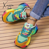 Xajzpa - Blue Casual Patchwork Round Comfortable Sport Shoes Shoes Sneakers