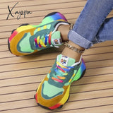 Xajzpa - Blue Casual Patchwork Round Comfortable Sport Shoes Shoes Sneakers