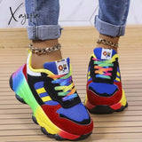 Xajzpa - Blue Casual Patchwork Round Comfortable Sport Shoes / Us5Eu35 Shoes Sneakers