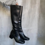 Xajzpa - Boots Flat Platform Boots-Women Women’s Rubber Shoes Rain Sexy Thigh High Heels Luxury