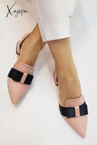 Xajzpa - Bow Pointed Flats Heels