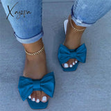 Xajzpa - Bow Sandals Blue / 37 China