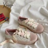 Xajzpa - Brand Designer Sneakers For Women 2023 Spring Casual Leather Woman Sports Shoes Tennis