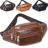 Xajzpa - Brand Fashion Men Genuine Leather Waist Packs Organizer Travel Pack Necessity Belt Mobile