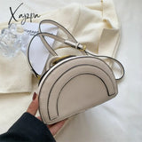 Xajzpa - Brand Graffiti Horseshoe Bags For Women High Quality Leather Shoulder Bag Luxury Purses