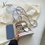 Xajzpa - Brand Graffiti Horseshoe Bags For Women High Quality Leather Shoulder Bag Luxury Purses