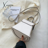 Xajzpa - Brand Graffiti Horseshoe Bags For Women High Quality Leather Shoulder Bag Luxury Purses