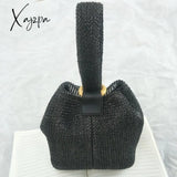 Xajzpa - Brand Straw Bags For Women Beach Bag Personality Crossbody Lock Handbag Lady Vintage