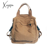 Xajzpa - Brand Women Backpacks Green Canvas Rucksack Quality Laptop School Student Bag Female