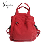 Xajzpa - Brand Women Backpacks Green Canvas Rucksack Quality Laptop School Student Bag Female