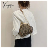 Xajzpa - Brand Women Shoulder Bag Small Leopard Printed Crossbody Kiss Lock Female Luxury Ladies