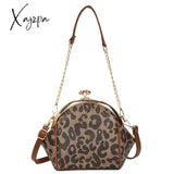 Xajzpa - Brand Women Shoulder Bag Small Leopard Printed Crossbody Kiss Lock Female Luxury Ladies