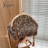 Xajzpa - Brand Women Shoulder Bag Small Leopard Printed Crossbody Kiss Lock Female Luxury Ladies