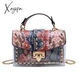Xajzpa - Brand Women Studded Graffiti Crossbody Bags Fashion Shoulder Bag For Ladies Female Luxury