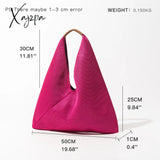 Xajzpa - Brand Women Tote Hobo Handbag Triangle Design Summer Mesh Net Beach Bag Lightweight