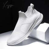 Xajzpa - Breathable Men Shoes Trend Flat White Casual Light Male Sneaker Luxury Footwear Vulcanize