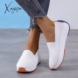 Xajzpa - Breathable Sneakers Fashion Women Flats Slip On Mesh Shoes Woman Light Spring Autumn