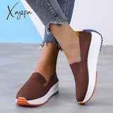 Xajzpa - Breathable Sneakers Fashion Women Flats Slip On Mesh Shoes Woman Light Spring Autumn