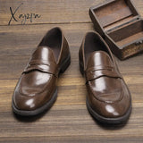 Xajzpa - British Style Man Loafers Comfortable Fashion Casual Shoes Summer Men Leather