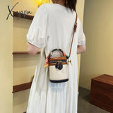 Xajzpa - Bucket Bag Female New 2023 Fashion Cross-Body Niche Cylinder One-Shoulder Portable