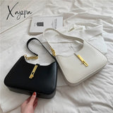 Xajzpa - Burminsa Half Moon Chain Shoulder Bags For Women Winter Trend Fashion Designer Simple