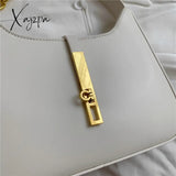 Xajzpa - Burminsa Half Moon Chain Shoulder Bags For Women Winter Trend Fashion Designer Simple