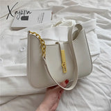 Xajzpa - Burminsa Half Moon Chain Shoulder Bags For Women Winter Trend Fashion Designer Simple